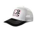 M&F Western Ariat Ladies Cap Snap Back Checker Patch White