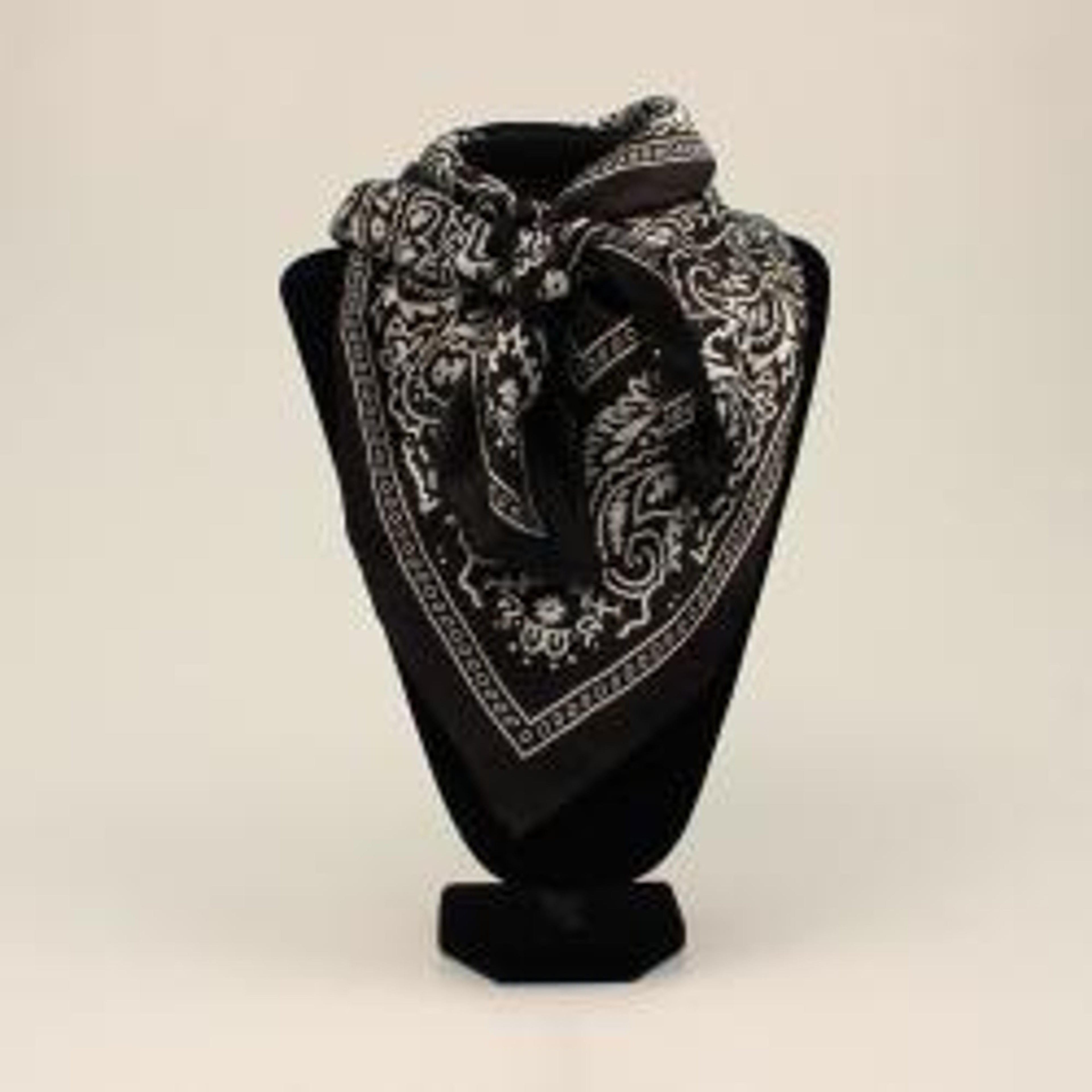 M and F Western Black Wild Rag - Mens