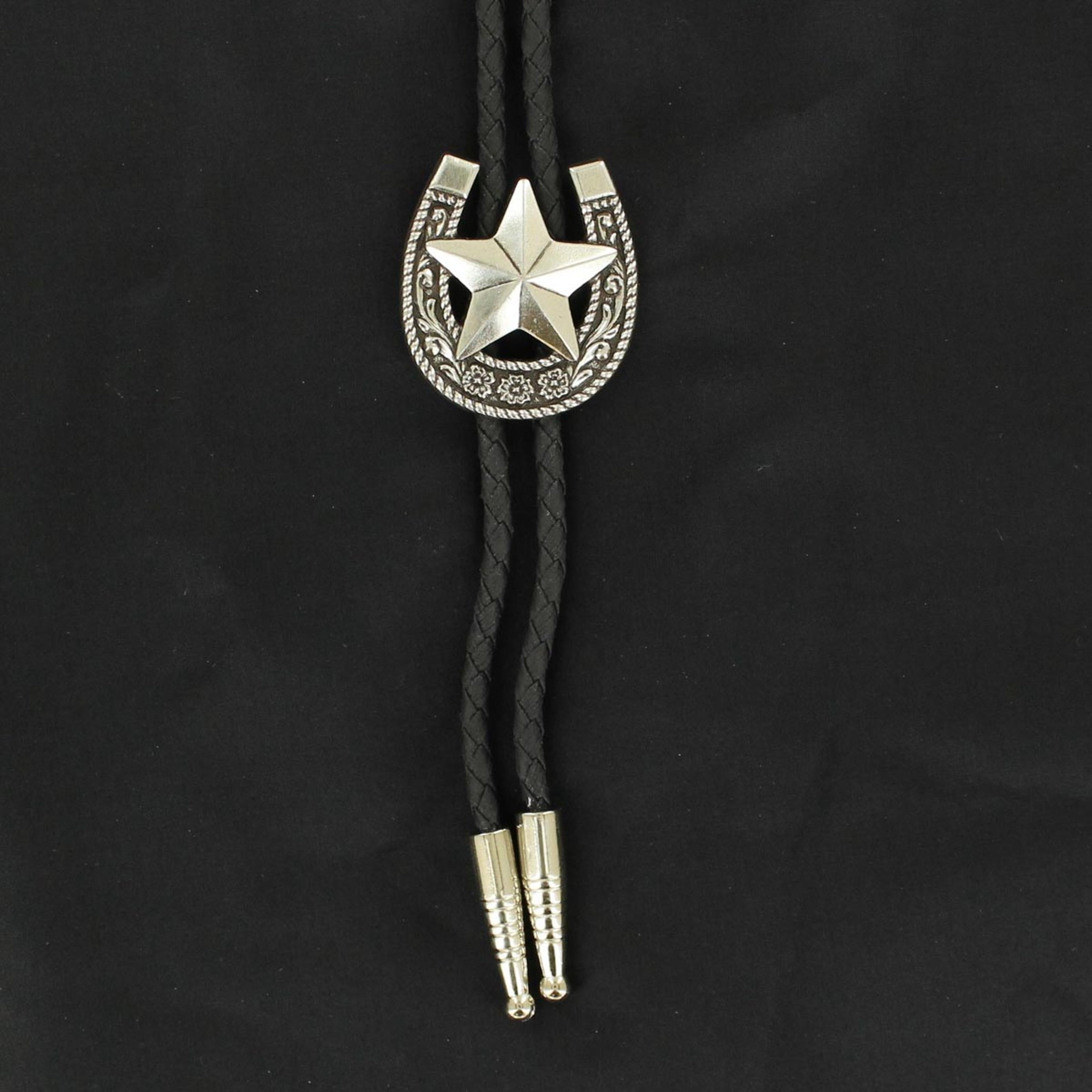 M and F Western Double S Adult Bolo Horseshoe - Star - Mens