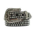 M and F Western Angel Ranch Ladies Belt 1 1/2 Crystal Studs Black - Me