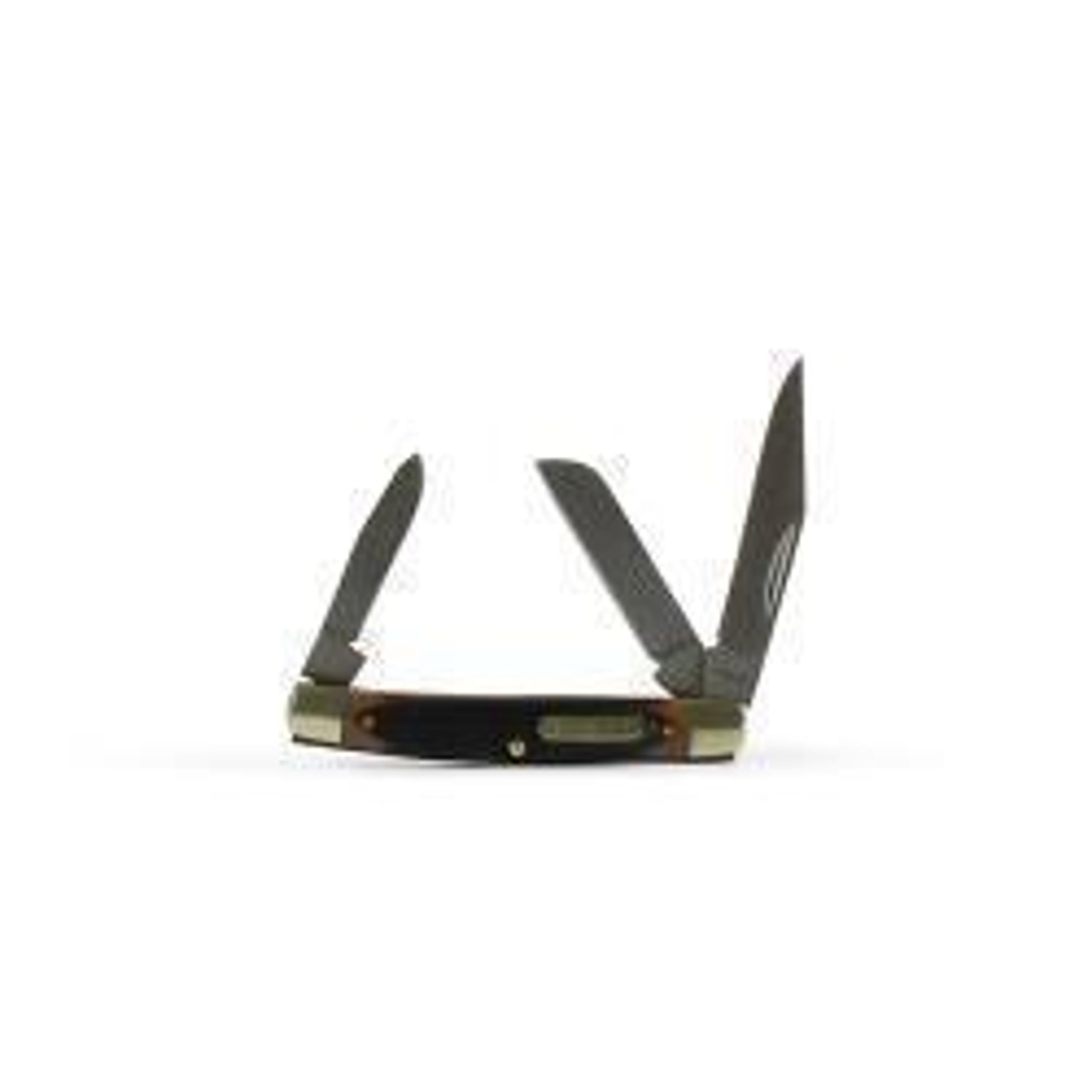 M and F Western Ariat Stockman Folding Knife Brown - Mens
