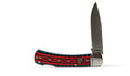 M and F Western Ariat Red Southwest Pattern Folding Knife - Mens