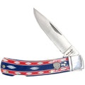 M and F Western Ariat Large Red, White, And Blue Folding Pocket Knife