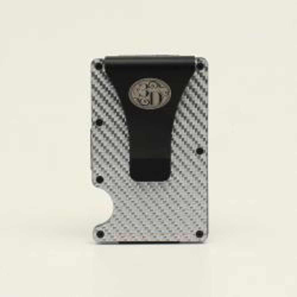 M&F Western 3D Mens Smart Wallet Woven Pattern Grey