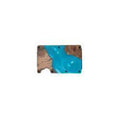 M&F Western 3D Mens Smart Wallet Wood Resin Blue