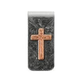 M and F Western 3d Mens Metal Money Clip Copper Cross Multicolor - Men
