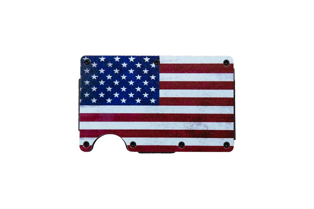 M&F Western 3D Mens Money Clip American Flag Multicolor