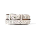 M and F Western Ariat Ladies Belt 1 1/2" Southwestern Stud Accent Whit