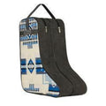 M and F Western Twister Boot Bag Southwestern Fabric Blue Grey - Mens