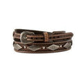 M&F Western 3D Western Hatband 3/8" - 1/2" Tri Concho Brown