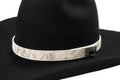 M and F Western 3d Hatband 3/4 Calf Hair Black Stone - Mens
