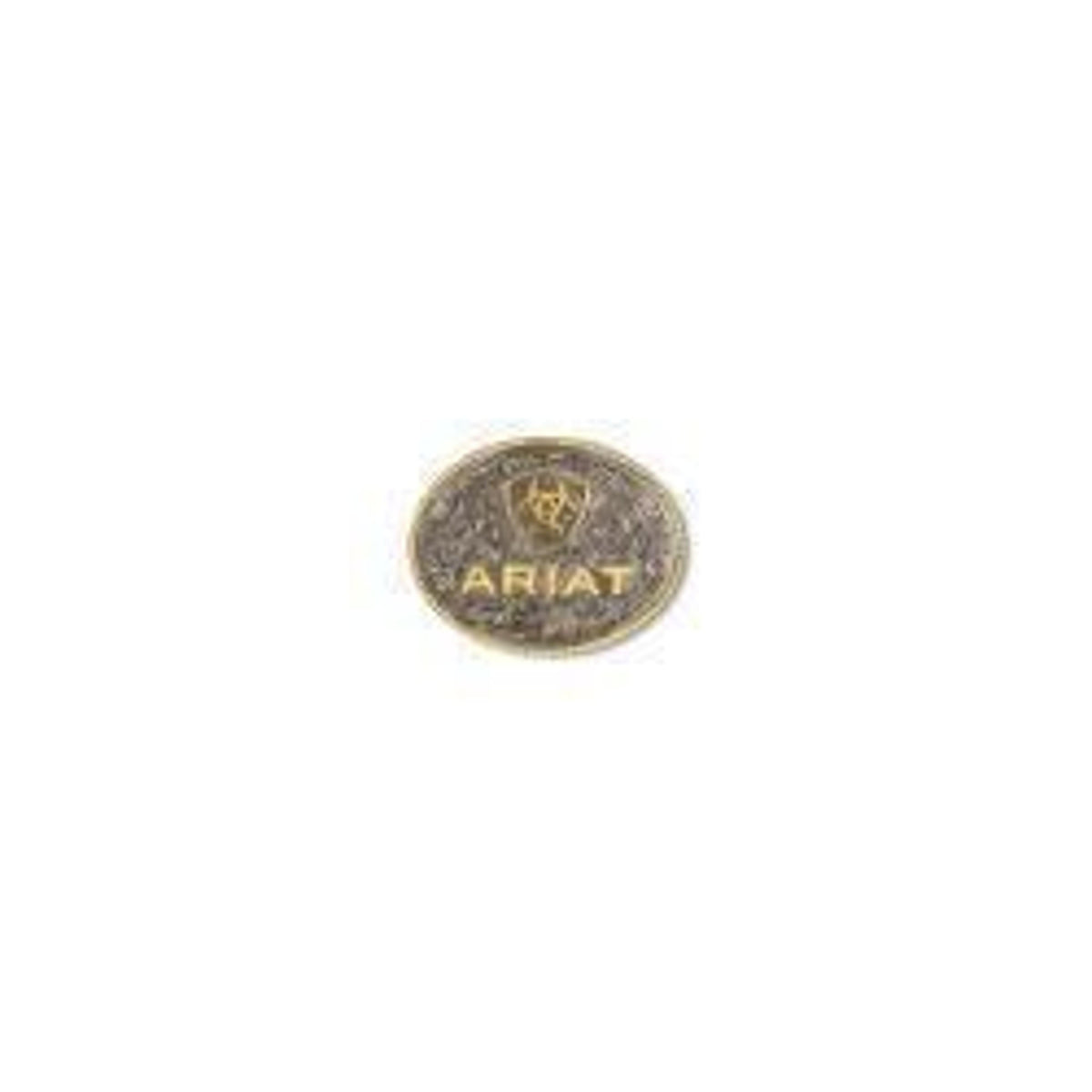 M and F Western Ariat Large Oval Rope Edge Buckle Silver Gold - Mens