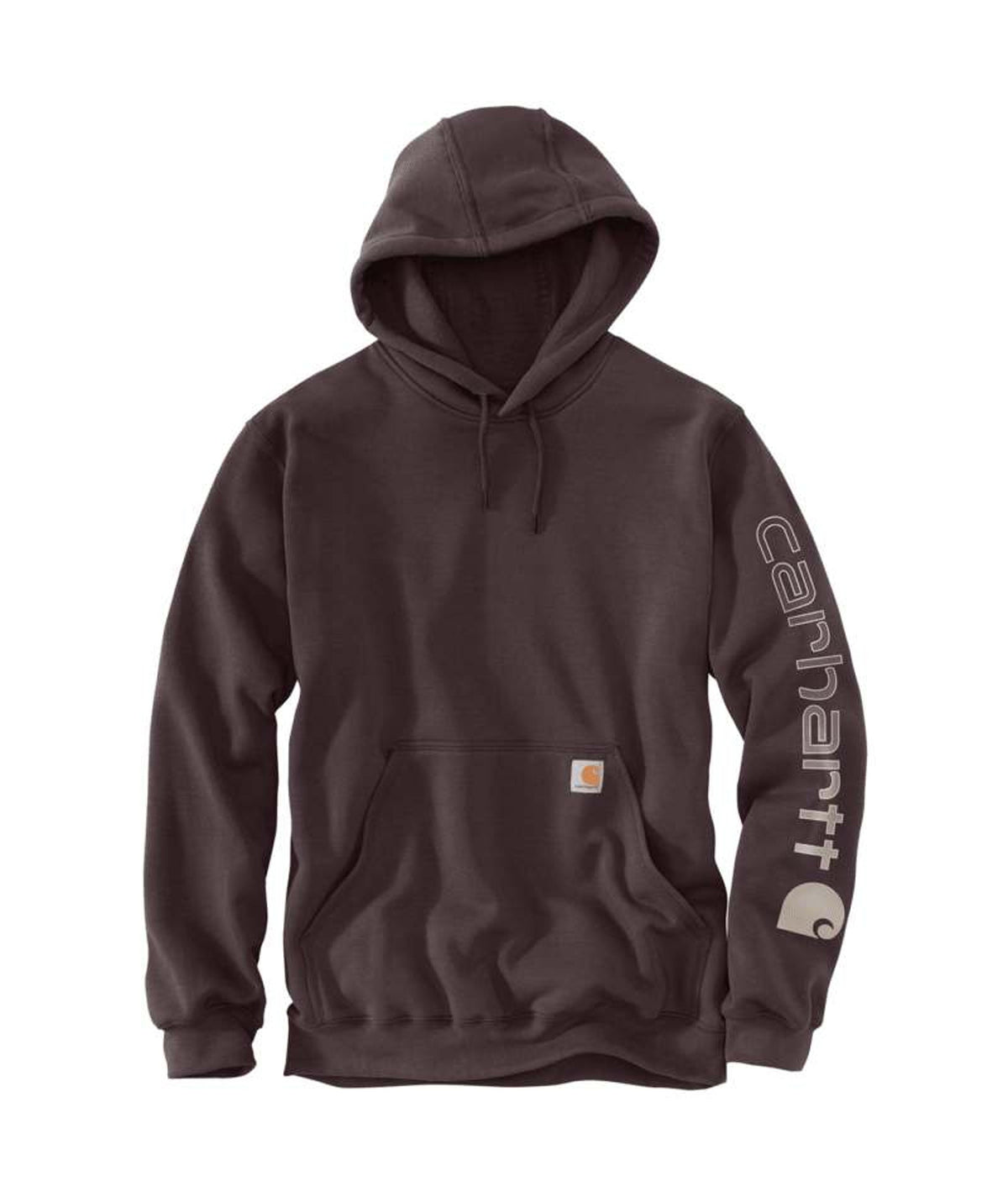 Carhartt Mens Loose Fit Midweight Logo Sleeve Graphic Hoodie Sepia-K288-BB3