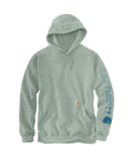 Carhartt Mens Loose Fit Midweight Logo Sleeve Graphic Hoodie Seabrook-K288-GL3