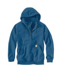 Carhartt Mens Rain Defender Loose Fit Heavyweight Quarter-Zip Hoodie - Blue-100617-HO4