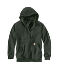 Carhartt Mens Rain Defender Loose Fit Heavyweight Quarter-Zip Hoodie - Forest Green-100617-GI5