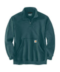 Carhartt Mens Loose Fit Midweight Quarter-Zip Mock-Neck Sweatshirt - Greenstone-105294-GM2