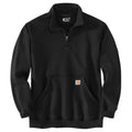Carhartt Mens Loose Fit Midweight Quarter-Zip Mock-Neck Sweatshirt - B-105294-BLK