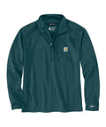 Carhartt Mens Force Relaxed Fit Mock Neck Half-Zip Fleece-Lined Shirt-106423-GM1