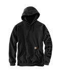 Carhartt Mens Rain Defender Loose Fit Midweight Logo Graphic Sweatshir-107030-BLK