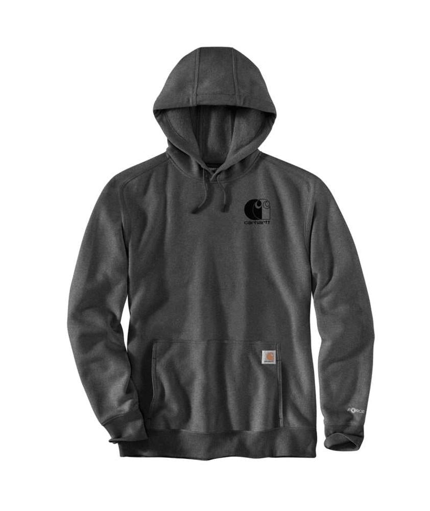 Carhartt Mens Force Logo Sweatshirt Carbon Heather-107064-CRH