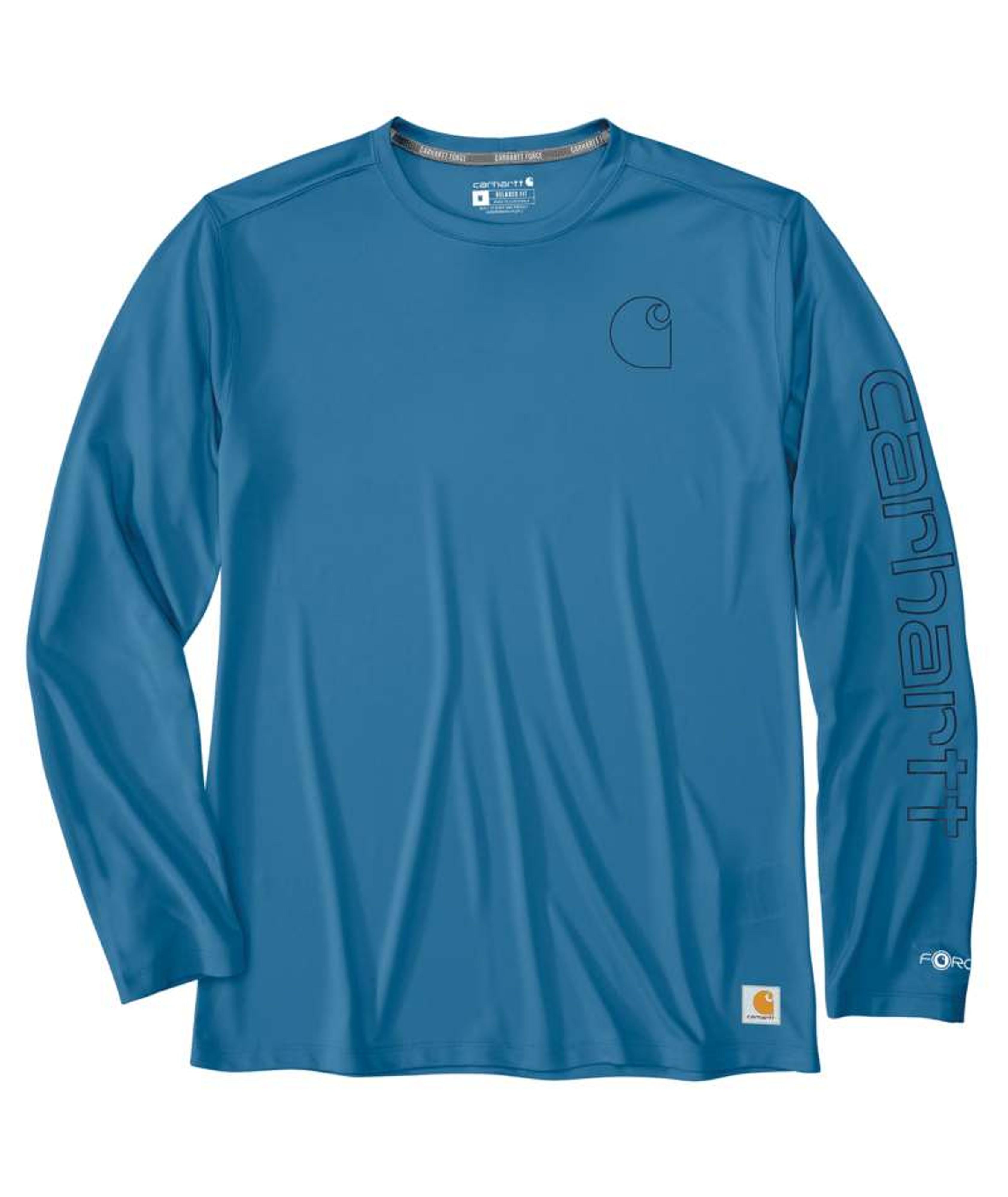 Carhartt Mens Force Sun Defender Lightweight Long-sleeve Logo Graphic T-shi-106164-HO7