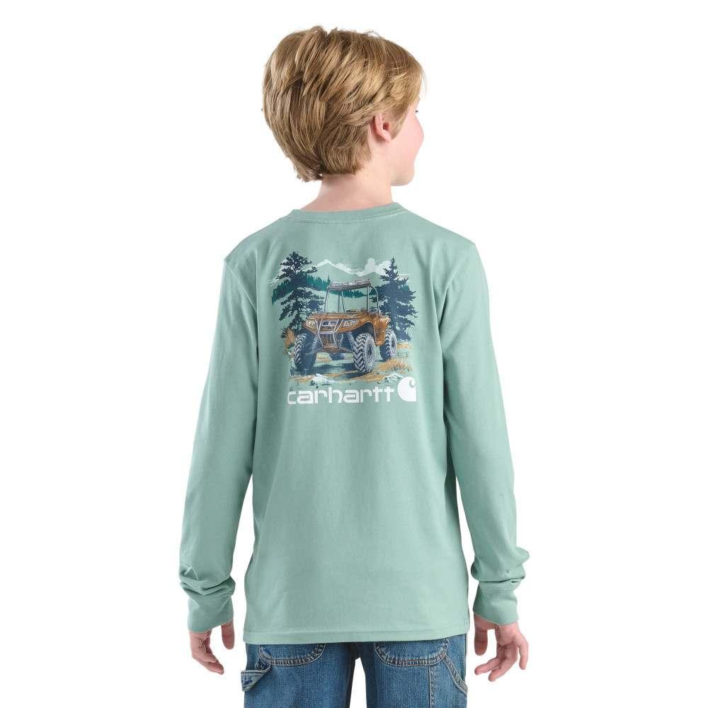 Carhartt Kids Long-Sleeve Vehicle Pocket T-Shirt-CA6759-GH5-J