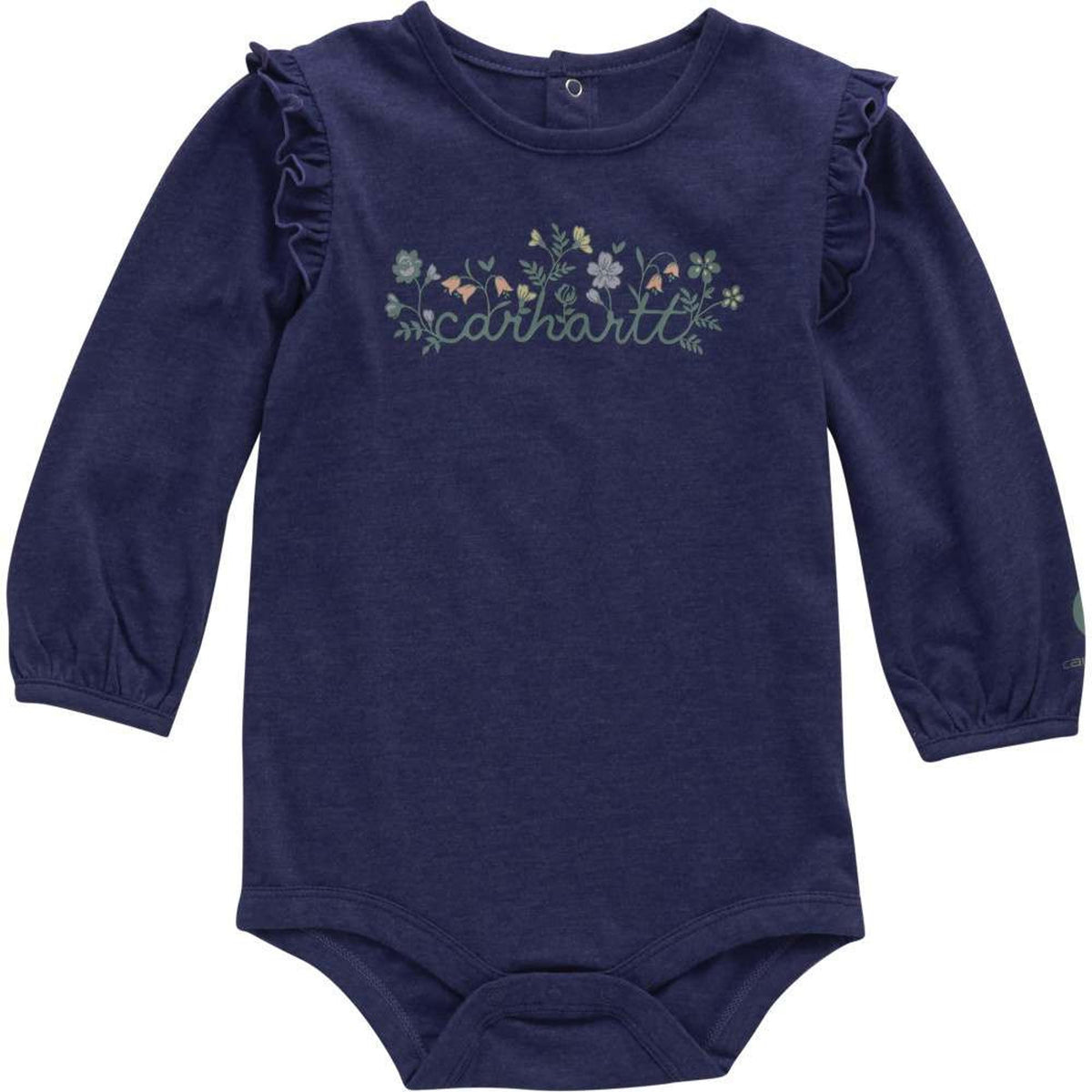 Carhartt Kids Long-Sleeve Floral Script Bodysuit-CA7156-HO2H-I