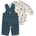 Carhartt Kids Long Sleeve Bodysuit And Quilted Jersey Overall Set - Ki-CG8996-GM1-I