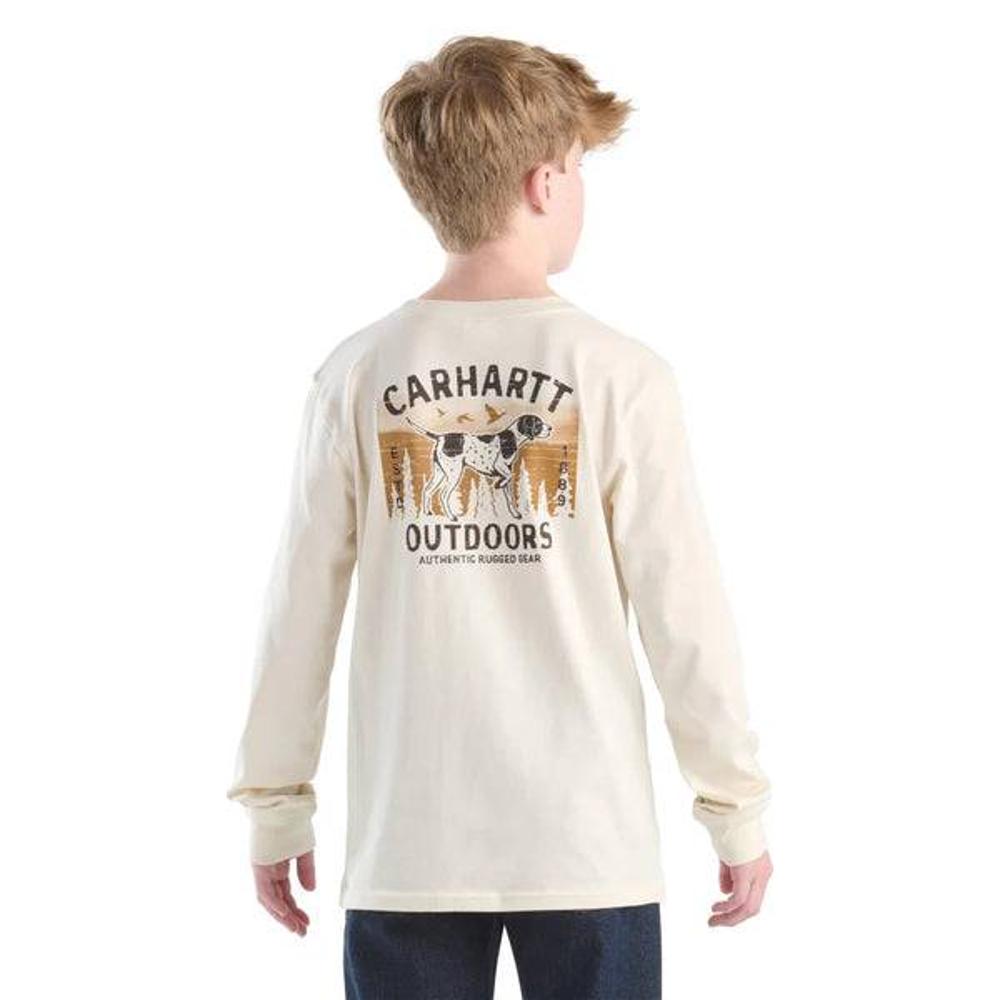 Carhartt Kids Long-Sleeve Dog Pocket T-Shirt-CA6760-CA35-T