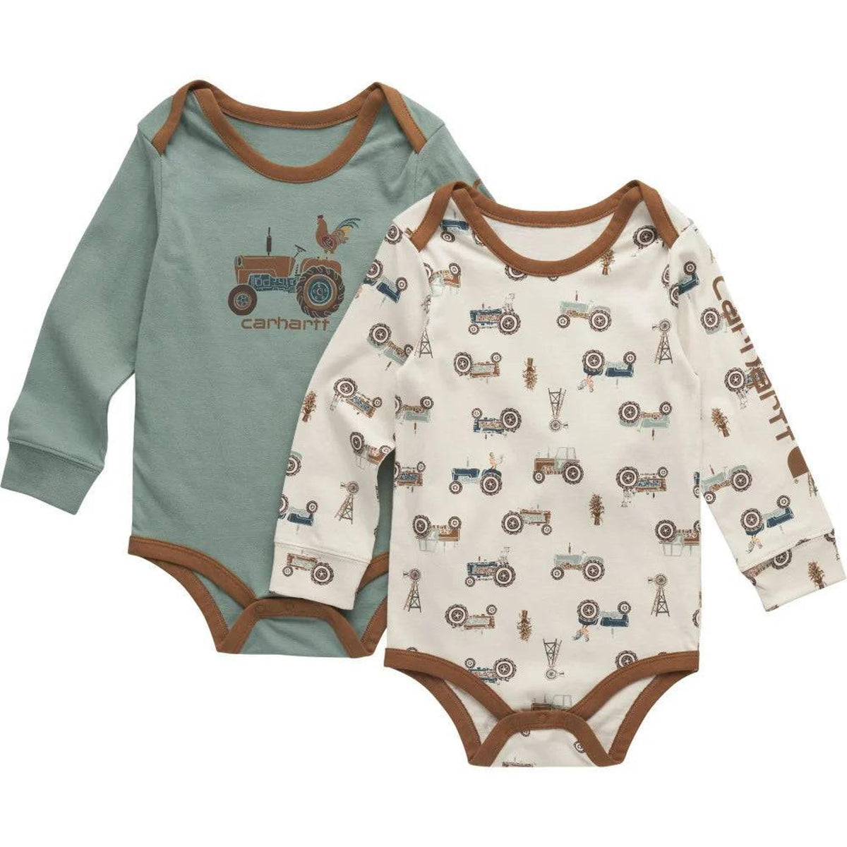 Carhartt Kids Long-sleeve Tractor Bodysuit 2pc Set-CG8986-GH5-I