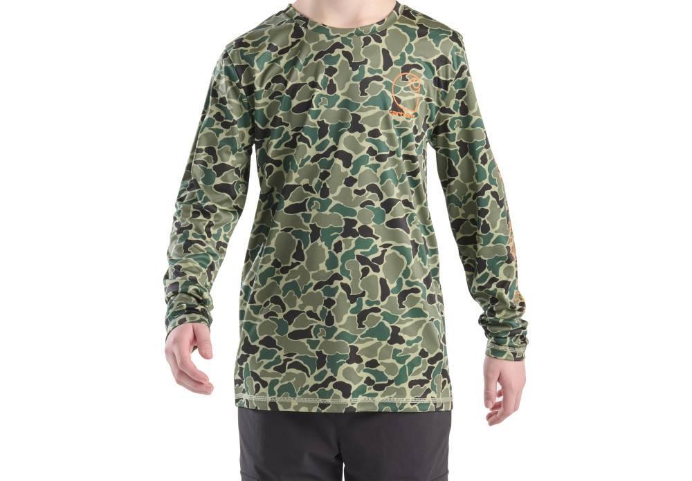 Carhartt Kids Force Sun Defender Ls Camo T-Shirt-CA6771-CR34-T