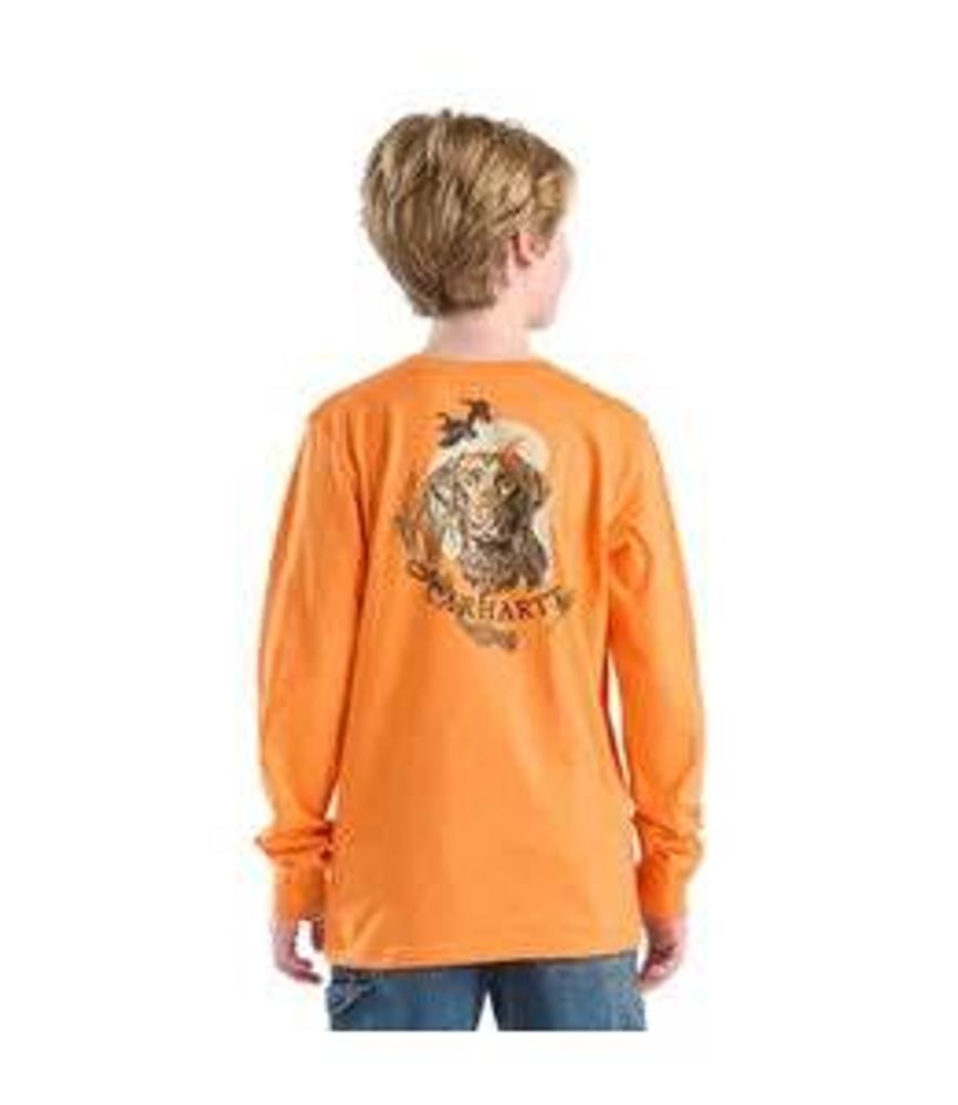 Carhartt Kids Long-Sleeve Dog Pocket T-Shirt-CA6763-E107-J