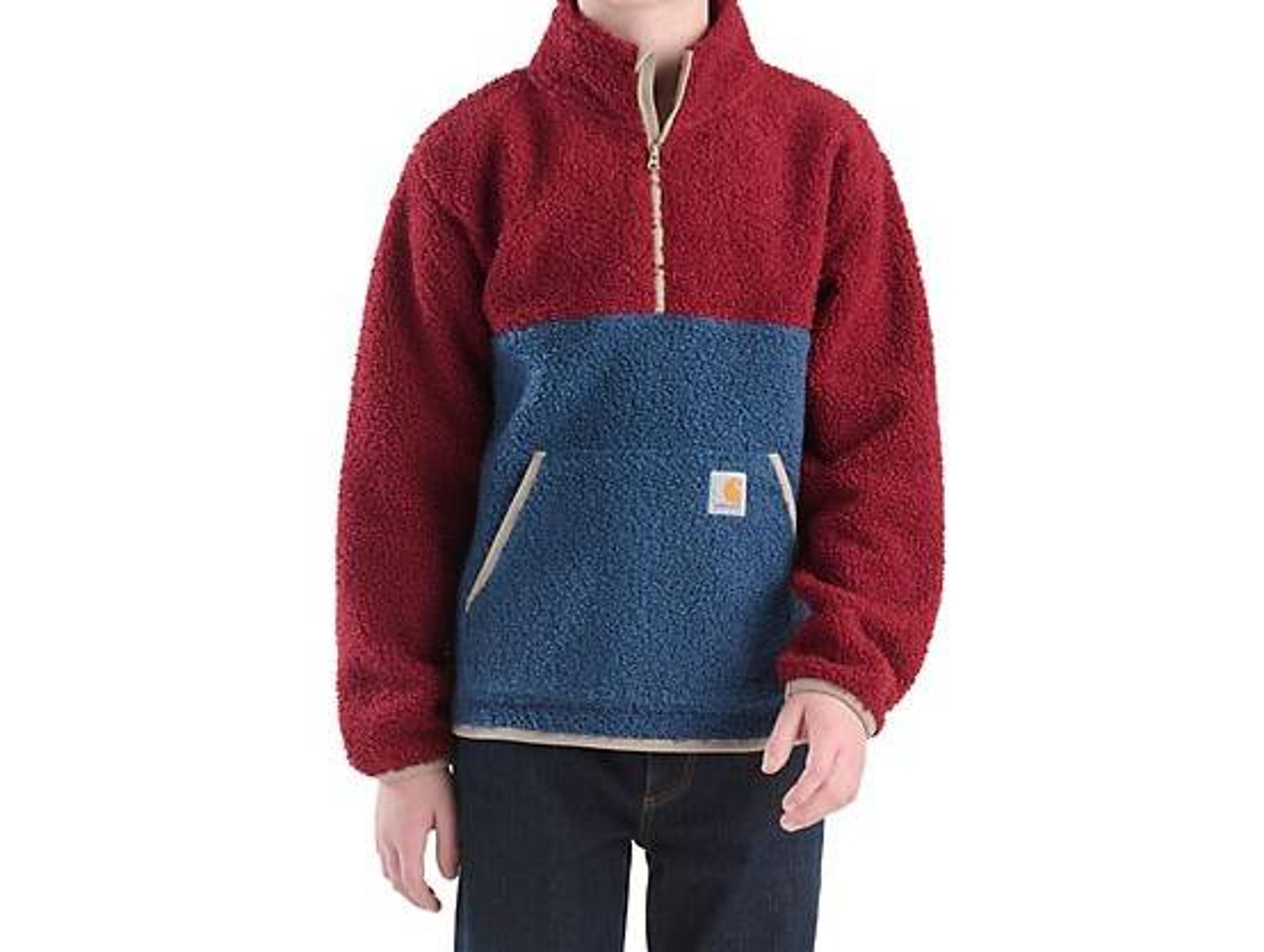 Carhartt Kids Long-sleeve Sherpa Half-zip Sweatshirt-CA6777-N160-T
