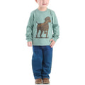 Carhartt Mens Kids Long-sleeve Dog T-shirt And Denim Pant-set-CG8104-N104-T