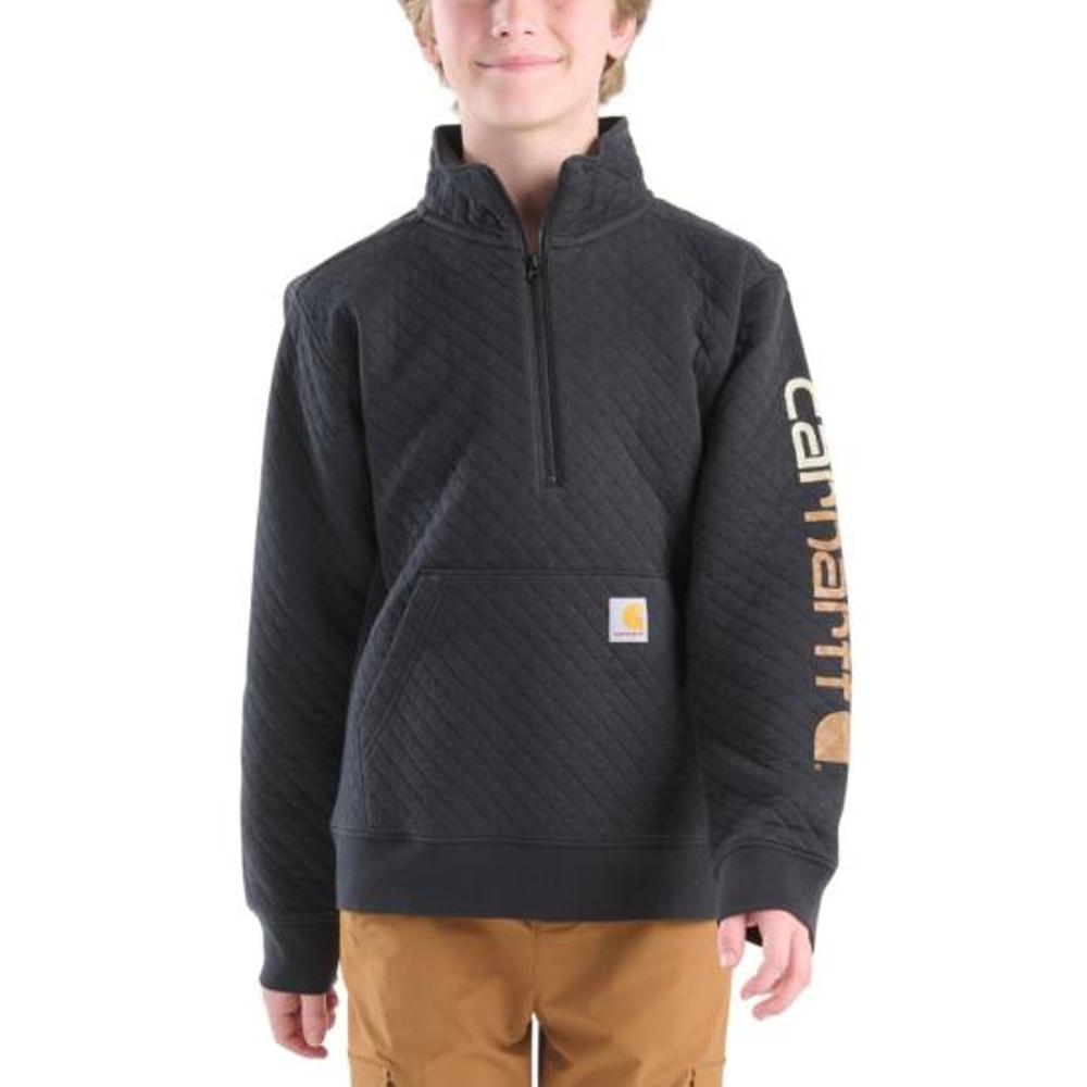 Carhartt Kids Long-Sleeve Quarter-Zip Sweatshirt-CA6776-K01-Y