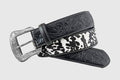 Gem-Dandy Womens Wrangler Cow Print Belt-7905390-962