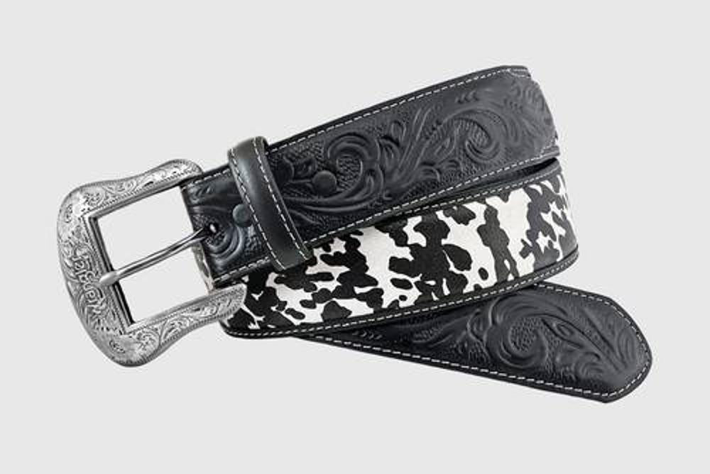 Gem-Dandy Womens Wrangler Cow Print Belt-7905390-962