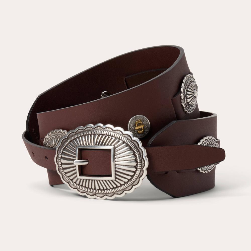 Gem-Dandy Womens Stetson Southwestern Concho Wide Belt-9403790-200