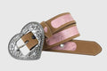 Gem-Dandy Womens Wrangler Leather Belt with Pink Inlay-7308322-210