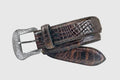 Gem-Dandy Mens Wrangler Brown Crocodile Print Belt-7704511-200