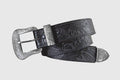 Gem-Dandy Mens Wrangler Embossed Black Belt with Three Piece Western Buckle Set-7716511-001