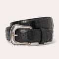 Gem-Dandy Mens Stetson Genuine Caiman Western Tab Belt-9917500-014