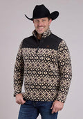 Roper Mens Aztec Print Micro Fleece 6210BL - Blue-97-692-6210BL