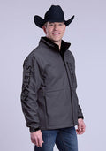 Roper Mens Fleece Softshell Tech Jacket - Grey-97-780-6195GY