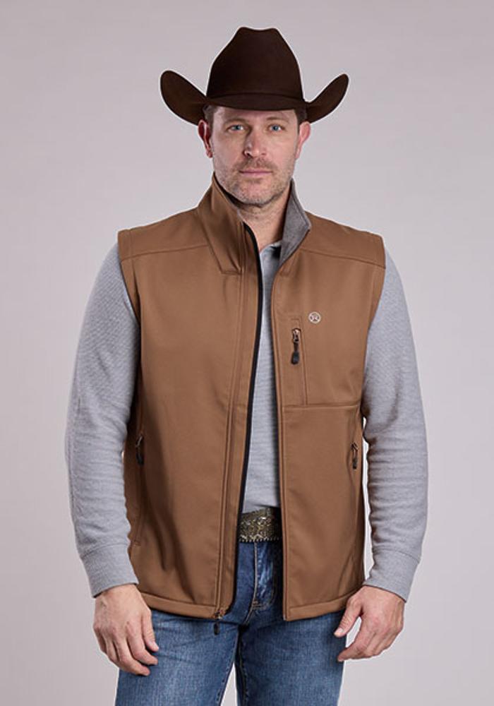 Roper Mens HI Tech Fleece Vest - Brown-97-782-6018BR
