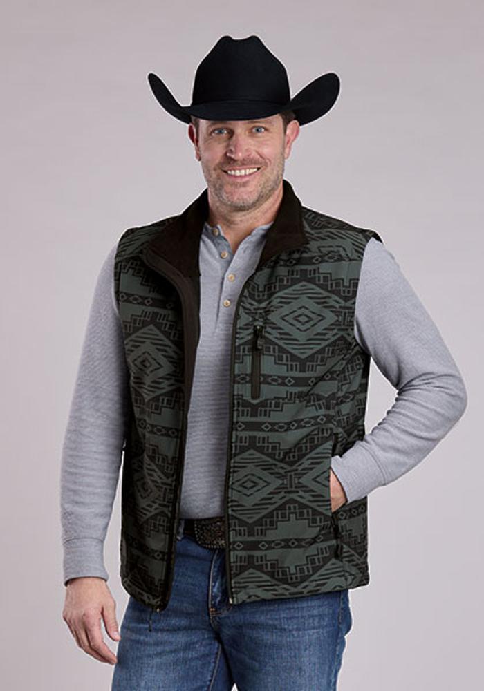 Roper Mens HI Tech Fleece Vest - Blue-97-782-6017BL