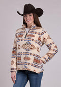 Roper Womens Polar Fleece Pullover - Brown-98-250-6120BR