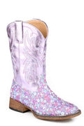 Roper Kids Children Lavender Floral Boot-18-1903-3644PU