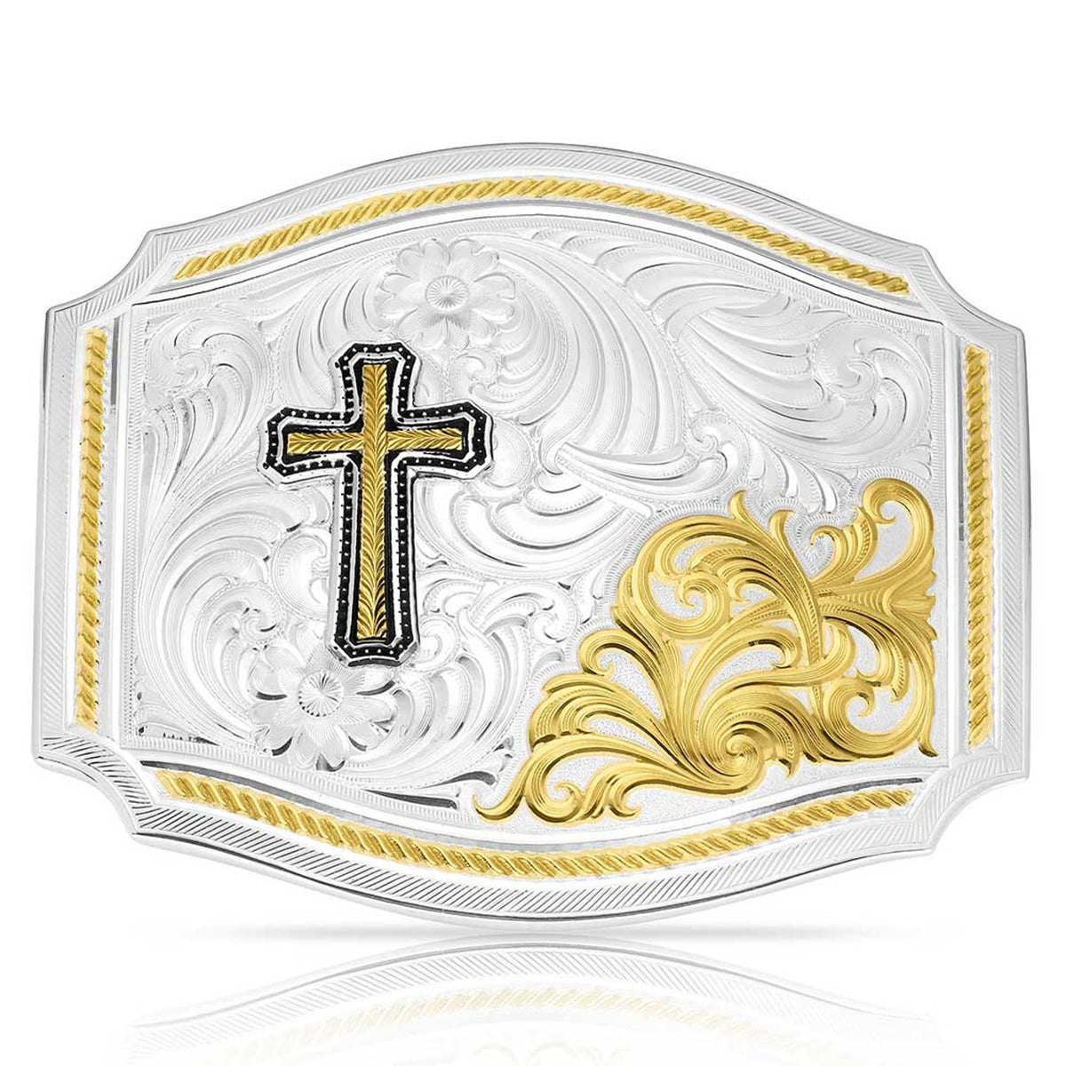 Montana Silversmiths The Horseman Buckle with Cross-55710-929M
